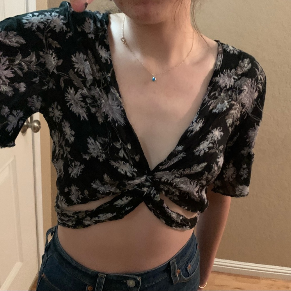 American eagle button front oversized top